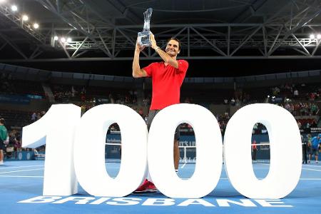 Am 11. Januar 2015 startet Federer seine Saison mit einer beeindruckenden Marke. Im Finale von Brisbane schlägt er Milos Rao...