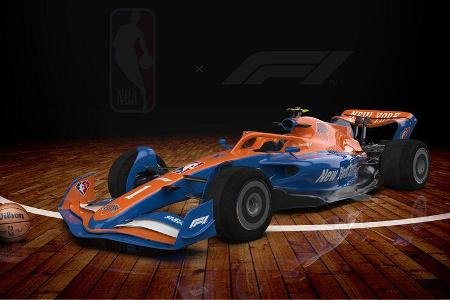 F1-Auto 2022 - NBA-Lackierung - New York Knicks