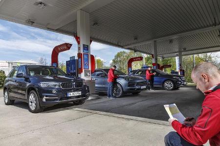 BMW X5 xDrive E35i, Mercedes GLE 400 4Matic, Porsche Cayenne, Exterieur