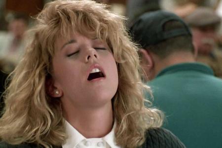 Meg Ryan in der berühmten Szene der erfolgreichen Beziehungskomödie Meg Ryan in der berühmten Szene der erfolgreichen Beziehungskomödie