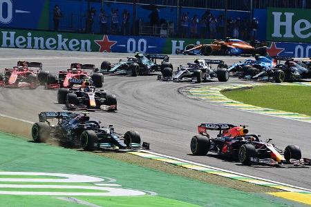 Verstappen - Bottas - GP Brasilien 2021 - Sao Paulo - Rennen