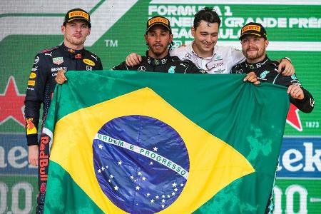 Verstappen - Hamilton - Bottas - GP Brasilien 2021 - Sao Paulo - Rennen