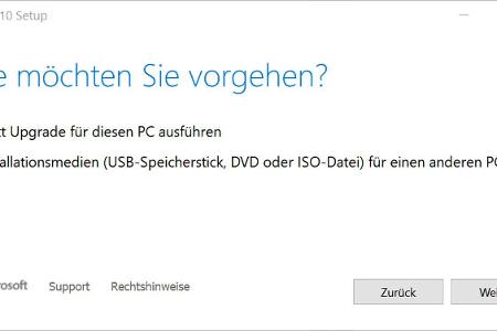 Mit dem Media Creation Tool lässt sich das Setup-Medium für Windows 10 auch weiterhin herunterladen.