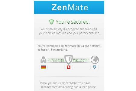 Als Plug-in für chromebasierte Browser steht ZenMate bereit. Die grundlegende Technik ist ebenfalls ein VPN-Server, allerdin...