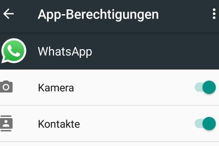 App-Berechtigungen setzen.