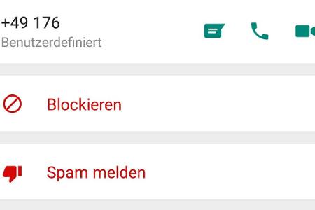 Whatsapp-Kontakte blockieren.