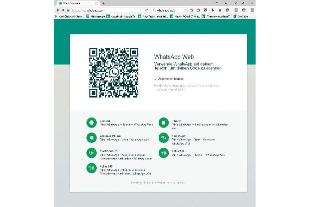 Zur Aktivierung von Whatsapp Web muss der am Desktop angezeigte QR-Code per Smartphone eingescannt werden.