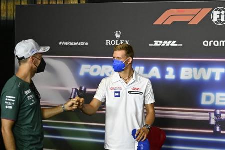 Vettel und Mick Schumacher zusammen beim Race of Champions Vettel und Mick Schumacher zusammen beim Race of Champions