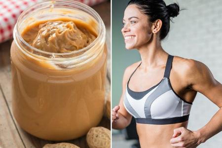 Erdnussbutter ohne Zuckerzusätze kann in der richtigen Menge beim Abnehmen helfen. Erdnussbutter ohne Zuckerzusätze kann in der richtigen Menge beim Abnehmen helfen.