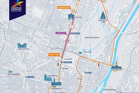 EM-Strecken 2022: Marathon und Gehen im Herzen Münchens EM-Strecken 2022: Marathon und Gehen im Herzen Münchens