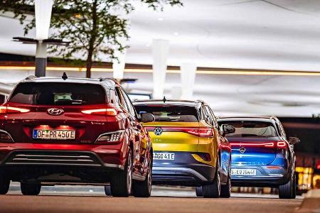 Hyundai Kona Elektro, Mercedes EQA, VW ID.4
