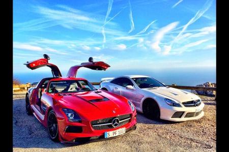 Lewis Hamilton - Mercedes SLS Black Series