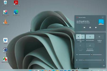 Die Schnelleinstellungen in Windows 11 zeichnet sich durch schöne Icons und einen Bereich zur Wiedergabesteuerung für Musik,...