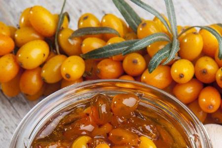 Der Vitamin-C-Gehalt von Sanddorn übersteigt den von Zitronen um ein Zehnfaches. Er ist reich an Mineralstoffen und Beta-Car...