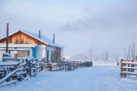 Mit einer Durchschnittstemperatur von -58 Grad ist das 500-Seelen-Dorf Oimjakon, im östlichen Russland, der kälteste bewohnt...