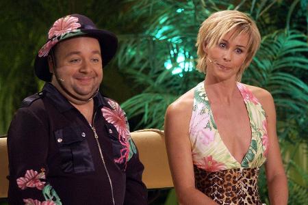 Sonja Zietlow und Dirk Bach bei „Ich bin ein Star - holt mich hier raus“ 2004