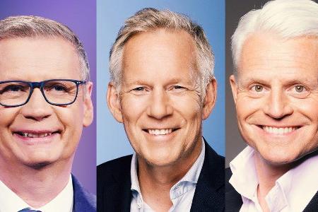 Günther Jauch, Johannes B. Kerner und Guido Cantz müssen ihr Wissen unter Beweis stellen. Günther Jauch, Johannes B. Kerner und Guido Cantz müssen ihr Wissen unter Beweis stellen.