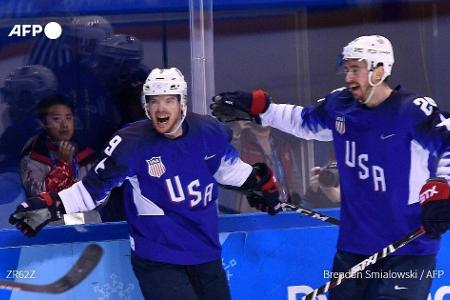 US-Eishockeyteam mit 15 Collegespielern zu Olympia US-Eishockeyteam mit 15 Collegespielern zu Olympia