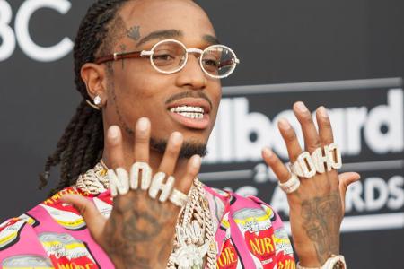 Rapper Quavo (28) hat jeweils ein Tattoo über der Augenbraue. Auch seine Migos-Bandkollegen Takeoff (25) und Offset (28) hab...