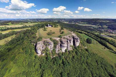 Staffelberg nahe Bad Staffelstein Drohnenaufnahme