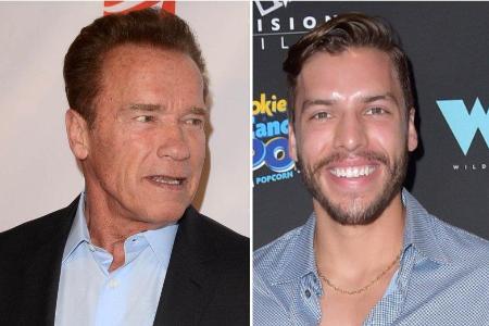 Unverkennbar Vater und Sohn: Arnold Schwarzenegger und Joseph Baena.