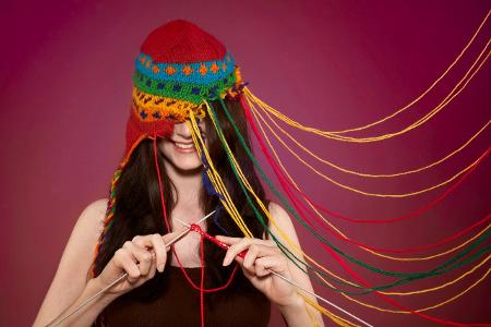 Ungewöhnliche Hobbys Haare stricken