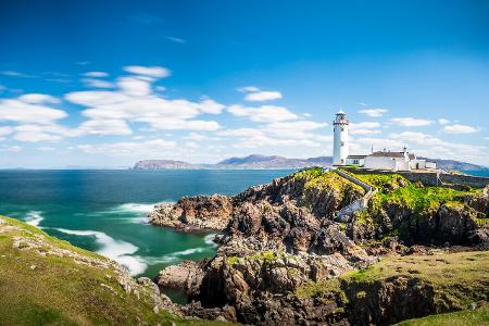 Sicherste Orte Irland Leuchtturm Atlantik