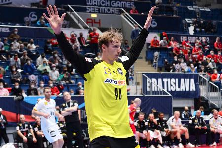 Durfte sowohl gegen Belarus als auch gegen Österreich von Beginn an ran. Während er bei seinem EM-Debüt wenig an die Finger bekam und früh ausgewechselt wurde, drehte der 23-Jährige gegen Österreich auf und war einer der Garanten für die Sieg. Eine Leistung, die Lust auf mehr machte. Doch Corona verhinderte weitere Einsätze.