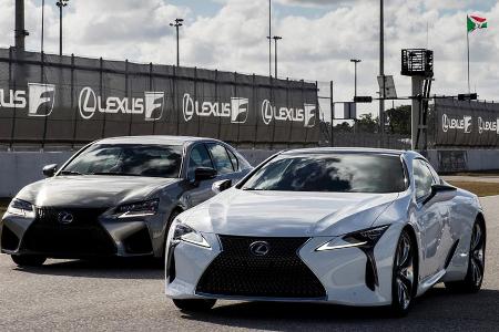 Ein Trio für den Imagewandel, von links: Lexus-Modelle GSF, LC500 und LC500h