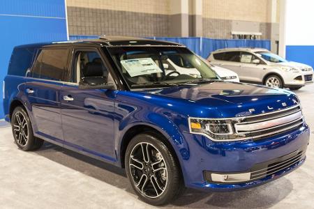 Der Ford Flex ist eine Kreuzung aus einem Van und einem SUV, und ebenfalls in Deutschland nicht zu sehen. Das Fahrzeug hat i...