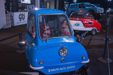 Zum Schluss noch ein kleiner Leckerbissen: Der Peel P50, das kleinste Auto der Welt.