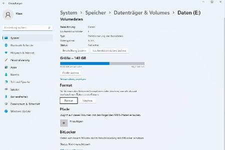 Windows 11 ermöglicht die wichtigsten Formatierungs- und Partitionierungsfunktionen jetzt auch über die Einstellungen-App. Die bisherige Datenträgerverwaltung gibt es aber weiterhin.