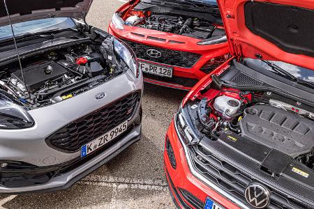 Ford Puma ST, Hyundai Kona 1.6, VW T-Roc 2.0, Motor