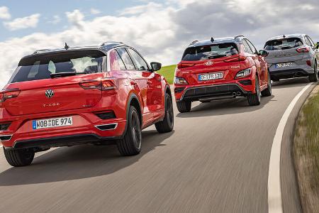 Ford Puma ST, Hyundai Kona 1.6, VW T-Roc 2.0, Exterieur