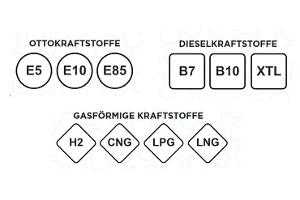 Label für Verbrenner und Elektro-Autos
