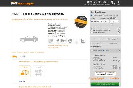 Leasing Angebote sofort verfügbar