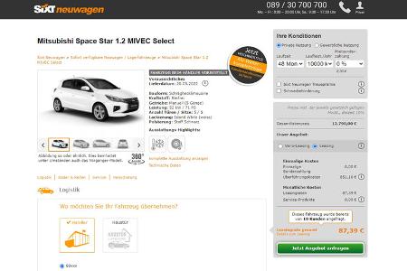 Leasing Angebote sofort verfügbar