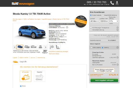Leasing Angebote sofort verfügbar