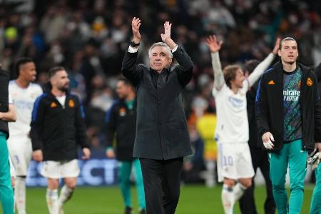 Tabellenführer in La Liga, in der Champions League nach irrem Achtelfinal-Comeback gegen Paris Saint-Germain im Viertelfinale: Für die Königlichen läuft es derzeit rund. Trainer Carlo Ancelotti sitzt bombenfest im Sattel. Auf den Job in Madrid braucht Thomas Tuchel deswegen nicht zu schielen.