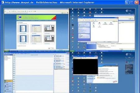 Dexpot - Mit dem Programm Dexpot lassen sich bis zu 20 virtuelle Desktops erstellen. Bei Aktivierung des Punkts „Desktopicons anpassen“, der unter „Desktopwechsel“ in den Einstellungen zu finden ist, können auf jedem virtuellen Desktop andere Icons abgelegt werden.