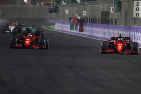Leclerc - Sainz - Ferrari - GP Saudi-Arabien 2021 - Jeddah - Rennen