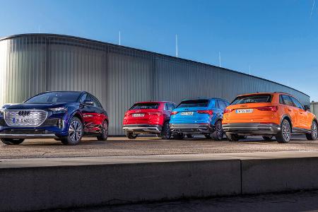 Audi Q3 40 TDI, Audi Q3 45 TFSI, Audi Q3 45 TFSI e, Q4 40 e-tron Audi Q3 40 TDI, Audi Q3 45 TFSI, Audi Q3 45 TFSI e, Q4 40 e-tron