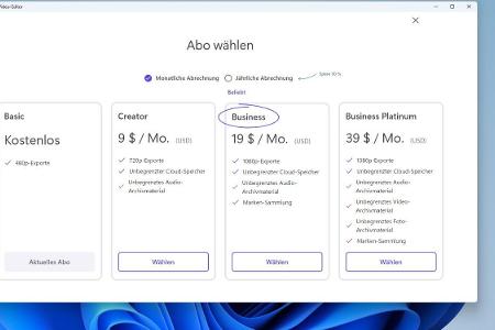 Die Basis-Version von Clipchamp ist kostenlos Die Basis-Version von Clipchamp ist kostenlos