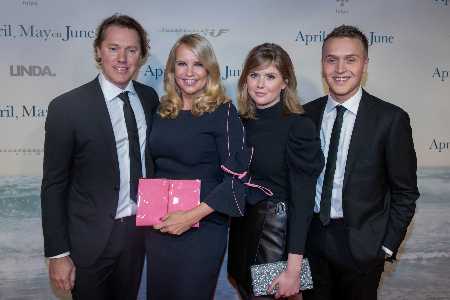 Linda de Mol mit Partner Jeroen Rietbergen und Kindern