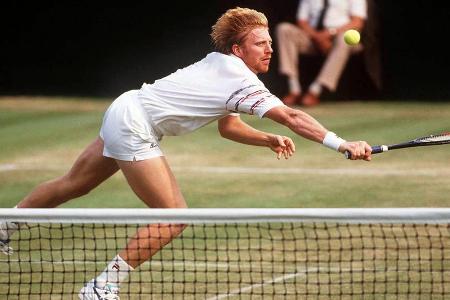 Legendäre Stärken auf dem Platz - Becker gilt dank seines schnellen und variablen Aufschlags zusammen mit Stefan Edberg als bester Serve-and-Volley-Spieler in der zweiten Hälfte der 1980er Jahre. Sein Becker-Hecht ist bis heute jedem Tennis-Fan ein Begriff.