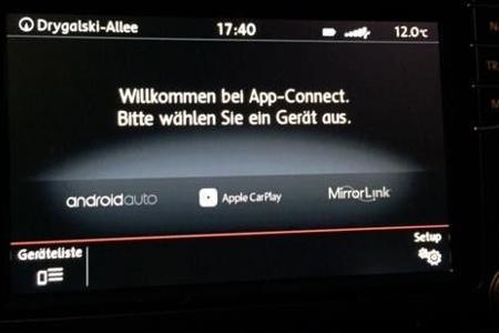 Startbildschirm von App Connect