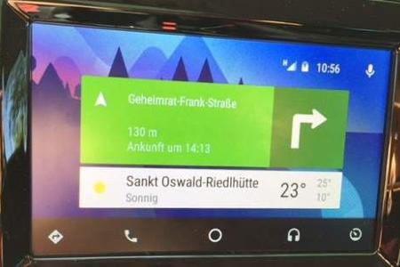 Startbildschirm von Android Auto