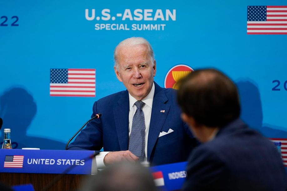 US-Präsident Joe Biden beim Sondergipfel zwischen den USA und dem Verband südostasiatischer Nationen (ASEAN) in Washington.