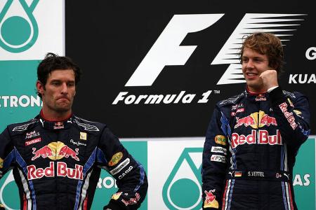 Mark Webber und Sebastian Vettel