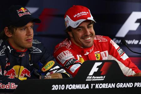 Formel 1 GP Korea 2010 Vettel Alonso